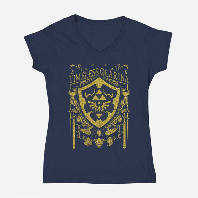 Timeless Ocarina-Womens-V-Neck-Tee-Arinesart