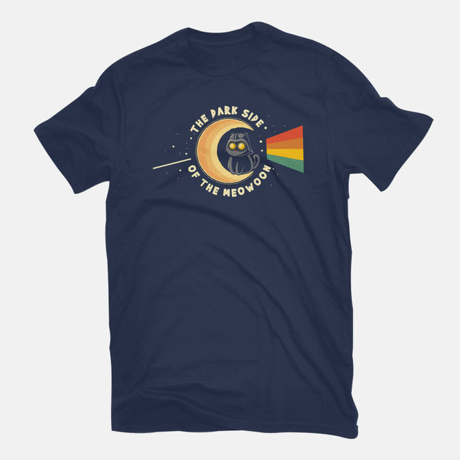 The Dark Side Of The Meowoon-Womens-Fitted-Tee-erion_designs