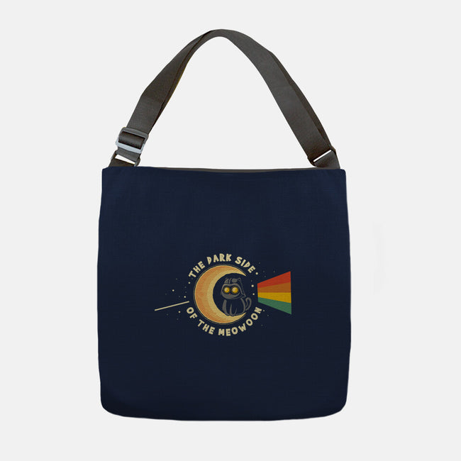 The Dark Side Of The Meowoon-None-Adjustable Tote-Bag-erion_designs