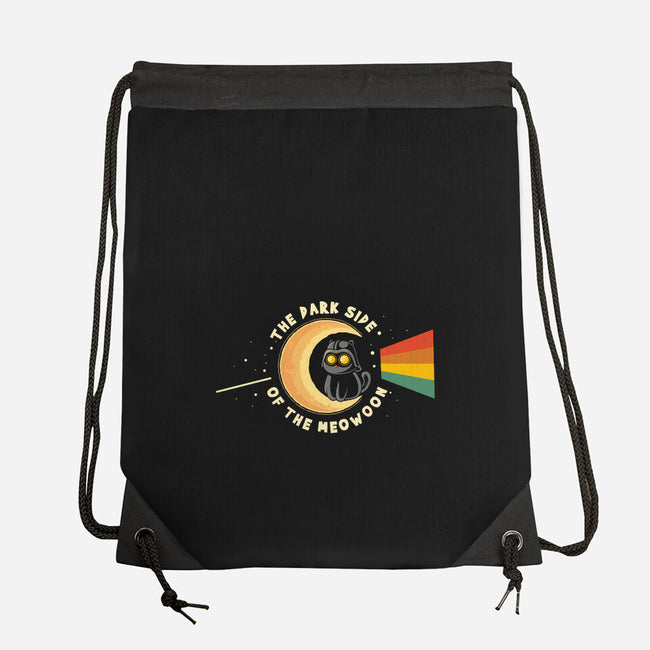 The Dark Side Of The Meowoon-None-Drawstring-Bag-erion_designs
