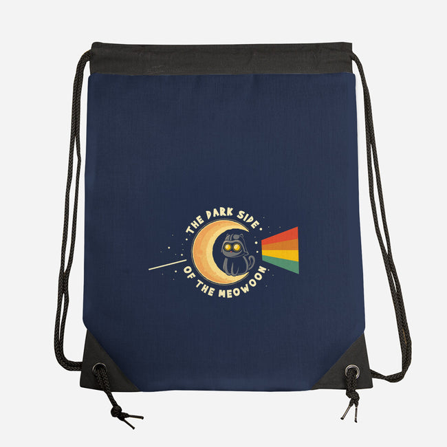 The Dark Side Of The Meowoon-None-Drawstring-Bag-erion_designs