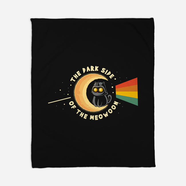 The Dark Side Of The Meowoon-None-Fleece-Blanket-erion_designs