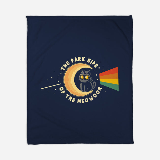 The Dark Side Of The Meowoon-None-Fleece-Blanket-erion_designs