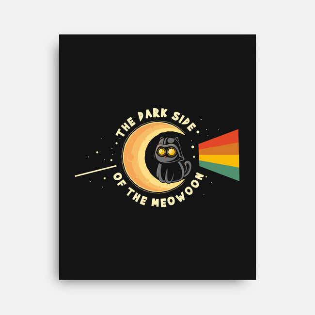 The Dark Side Of The Meowoon-None-Stretched-Canvas-erion_designs