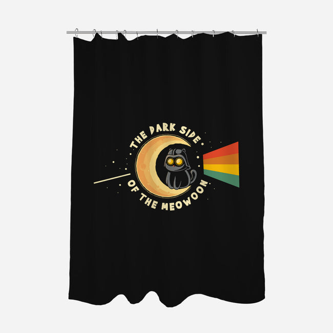 The Dark Side Of The Meowoon-None-Polyester-Shower Curtain-erion_designs