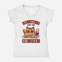 Leftovers Are For Quitters-Womens-V-Neck-Tee-kg07
