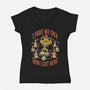 No Idea How I Got Here-Womens-V-Neck-Tee-eduely