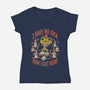 No Idea How I Got Here-Womens-V-Neck-Tee-eduely