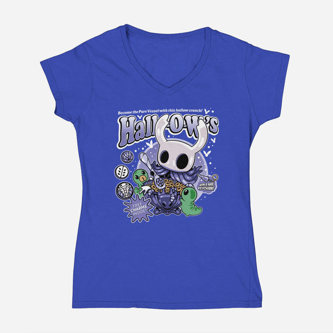 Hallows Crunch Cereal-Womens-V-Neck-Tee-demonigote