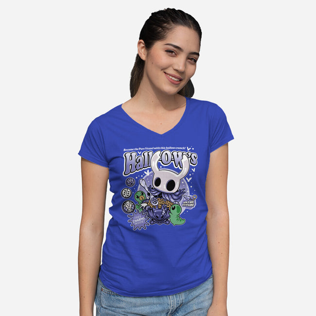 Hallows Crunch Cereal-Womens-V-Neck-Tee-demonigote