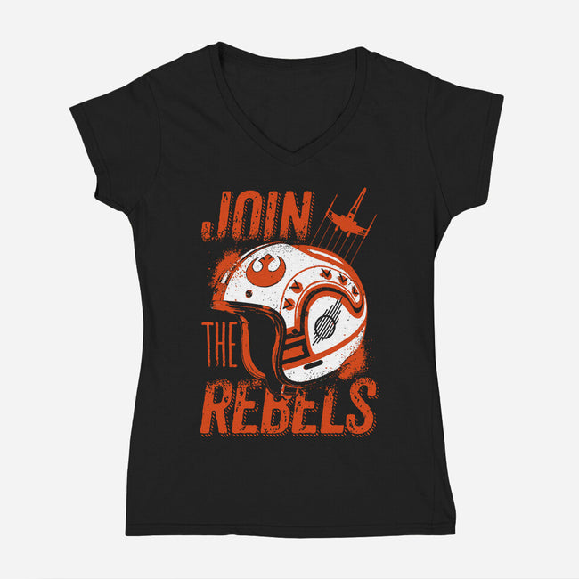 You Must Join-Womens-V-Neck-Tee-rondes