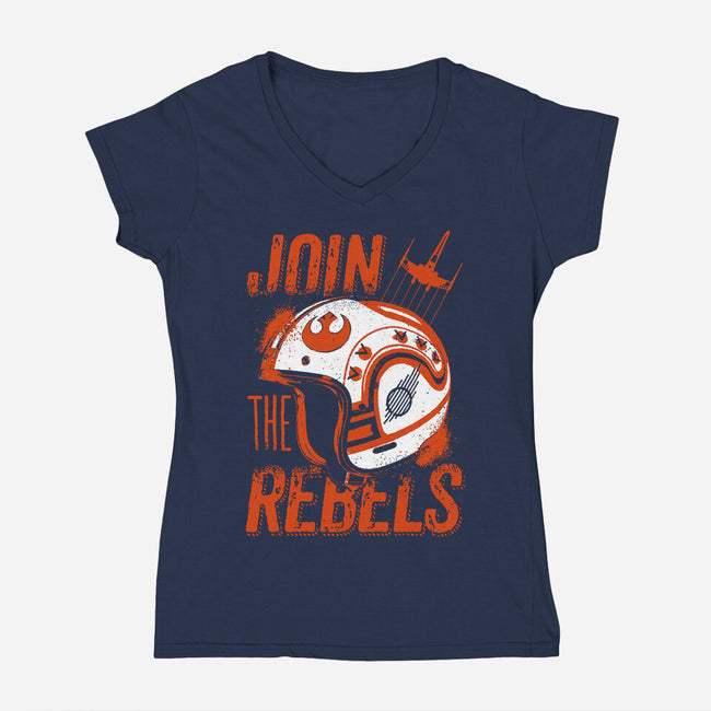 You Must Join-Womens-V-Neck-Tee-rondes
