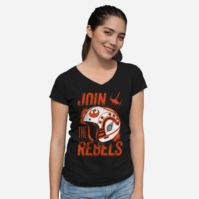 You Must Join-Womens-V-Neck-Tee-rondes