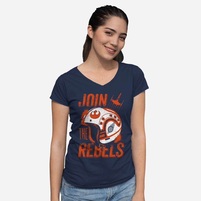 You Must Join-Womens-V-Neck-Tee-rondes