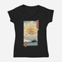 Pirates Ukiyo-e-Womens-V-Neck-Tee-vp021