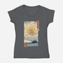 Pirates Ukiyo-e-Womens-V-Neck-Tee-vp021