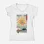 Pirates Ukiyo-e-Womens-V-Neck-Tee-vp021