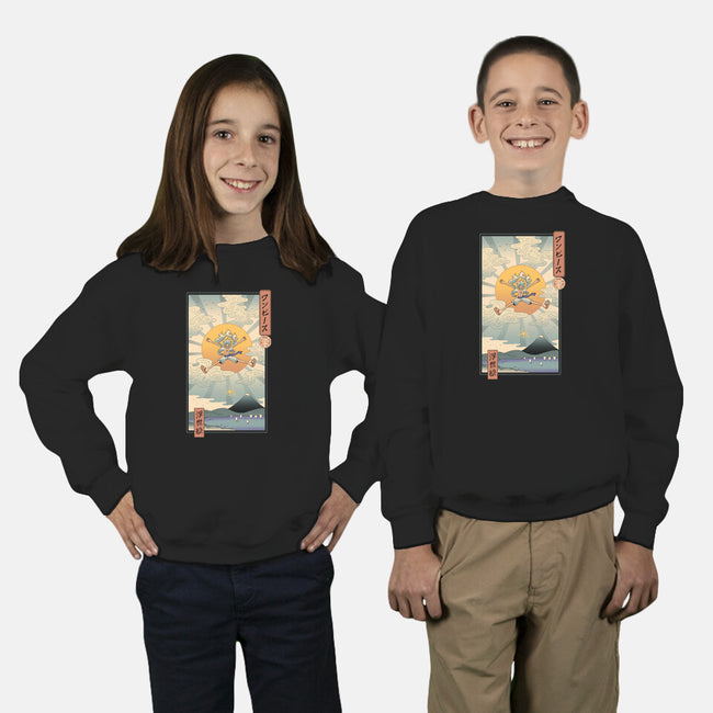 Pirates Ukiyo-e-Youth-Crew Neck-Sweatshirt-vp021