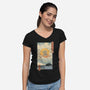 Pirates Ukiyo-e-Womens-V-Neck-Tee-vp021