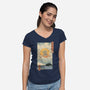 Pirates Ukiyo-e-Womens-V-Neck-Tee-vp021