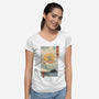 Pirates Ukiyo-e-Womens-V-Neck-Tee-vp021