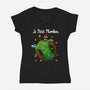 Petit Plumber-Womens-V-Neck-Tee-drbutler