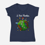 Petit Plumber-Womens-V-Neck-Tee-drbutler