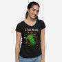 Petit Plumber-Womens-V-Neck-Tee-drbutler