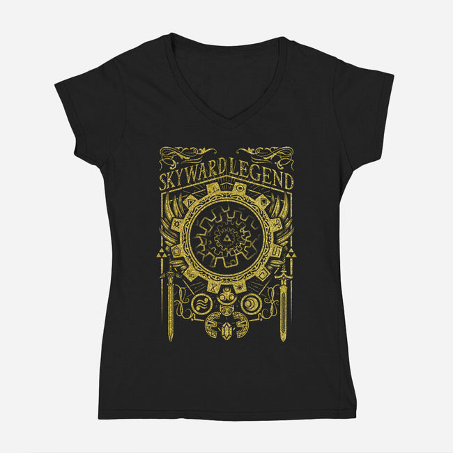 Skyward Legend-Womens-V-Neck-Tee-Arinesart