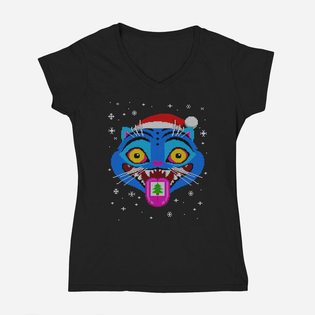 A Derpy Christmas-Womens-V-Neck-Tee-drbutler