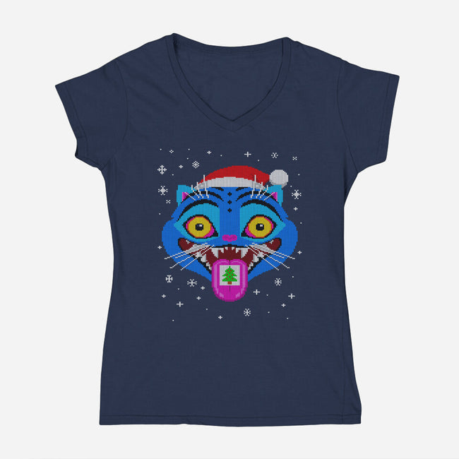 A Derpy Christmas-Womens-V-Neck-Tee-drbutler