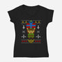 The Legend Of Christmas-Womens-V-Neck-Tee-drbutler
