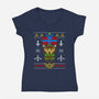 The Legend Of Christmas-Womens-V-Neck-Tee-drbutler