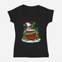 Deck The Kennels-Womens-V-Neck-Tee-drbutler