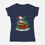 Deck The Kennels-Womens-V-Neck-Tee-drbutler