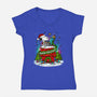 Deck The Kennels-Womens-V-Neck-Tee-drbutler