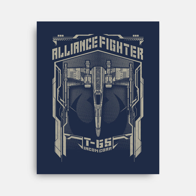 Alliance X Fighter-None-Stretched-Canvas-Arinesart