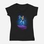 The Demon King-Womens-V-Neck-Tee-drbutler