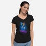The Demon King-Womens-V-Neck-Tee-drbutler