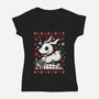 Pet Sematary Christmas-Womens-V-Neck-Tee-Vallina84