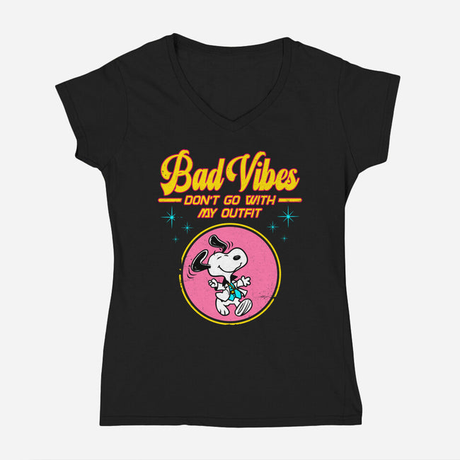 Bad Vibes-Womens-V-Neck-Tee-drbutler