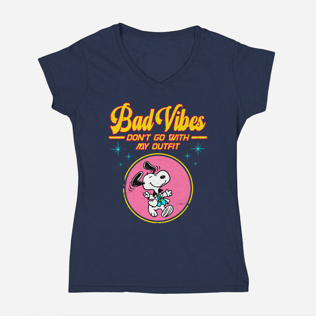 Bad Vibes-Womens-V-Neck-Tee-drbutler