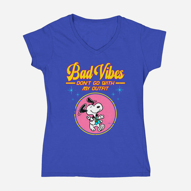 Bad Vibes-Womens-V-Neck-Tee-drbutler