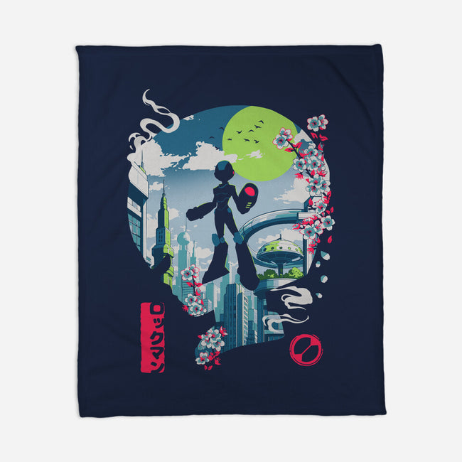 Mega City Hero-None-Fleece-Blanket-Arinesart