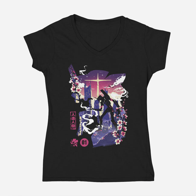 Gospel Of The Berserk-Womens-V-Neck-Tee-Arinesart