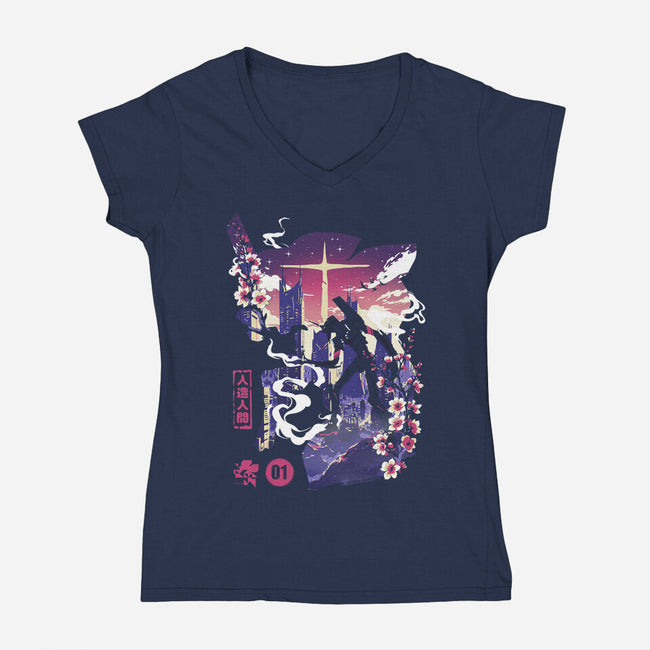 Gospel Of The Berserk-Womens-V-Neck-Tee-Arinesart