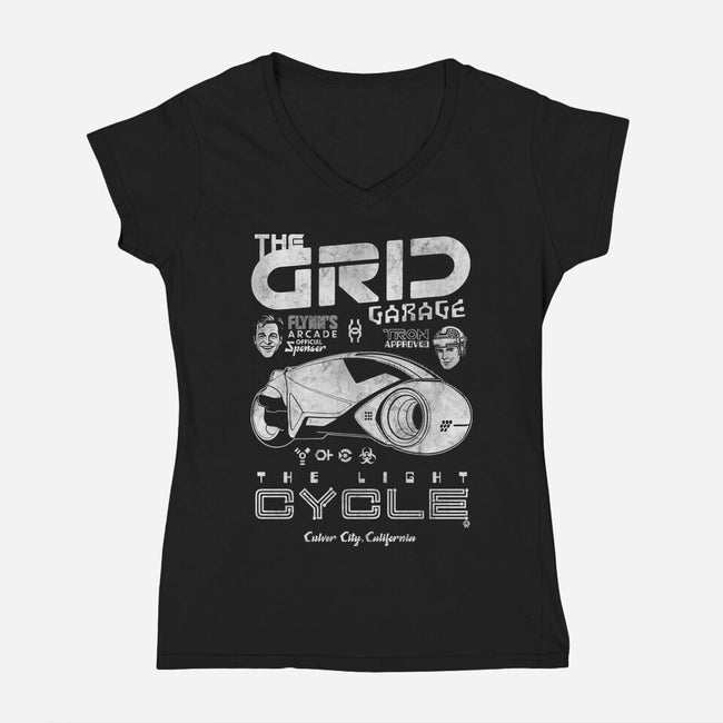 The Grid Garage-Womens-V-Neck-Tee-Arinesart