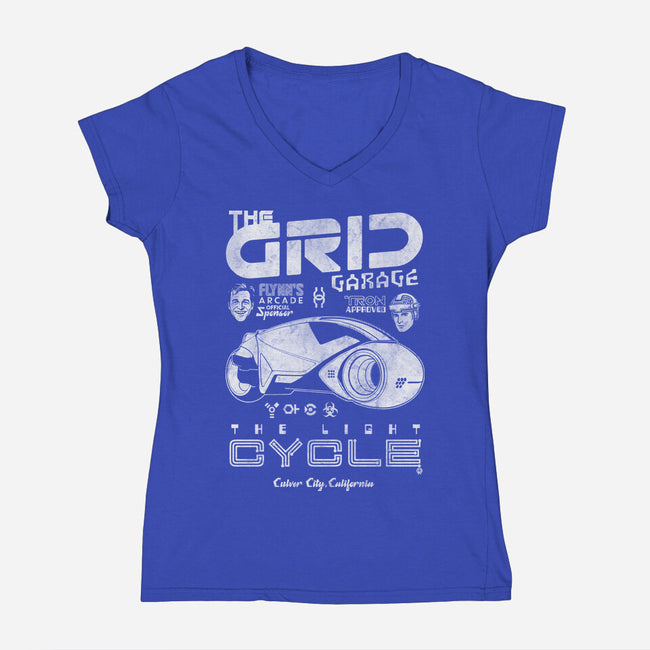 The Grid Garage-Womens-V-Neck-Tee-Arinesart
