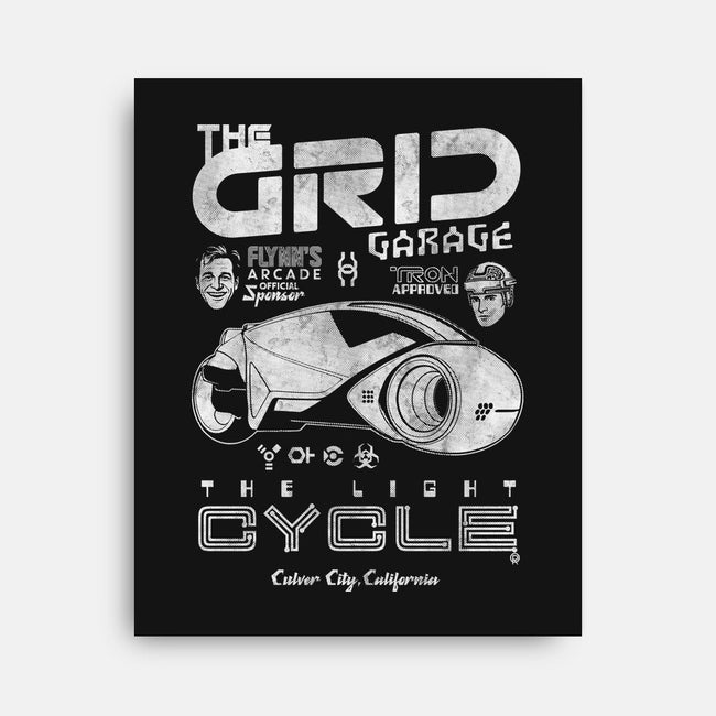 The Grid Garage-None-Stretched-Canvas-Arinesart