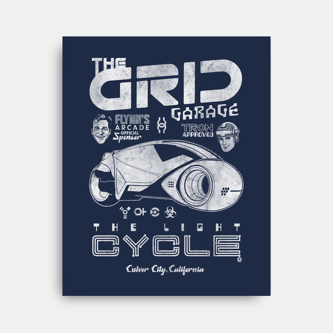 The Grid Garage-None-Stretched-Canvas-Arinesart